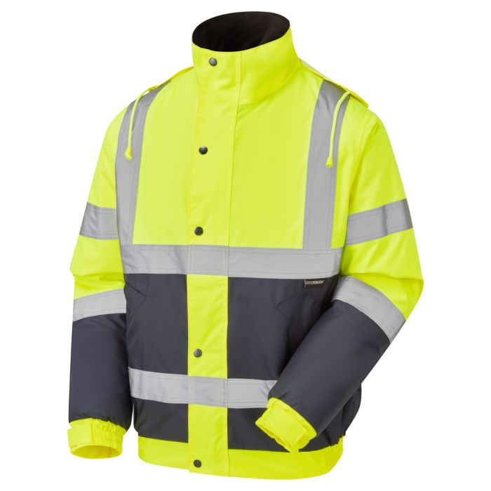 Supertouch Hi Vis Yellow 2 Tone Bomber Jacket H37