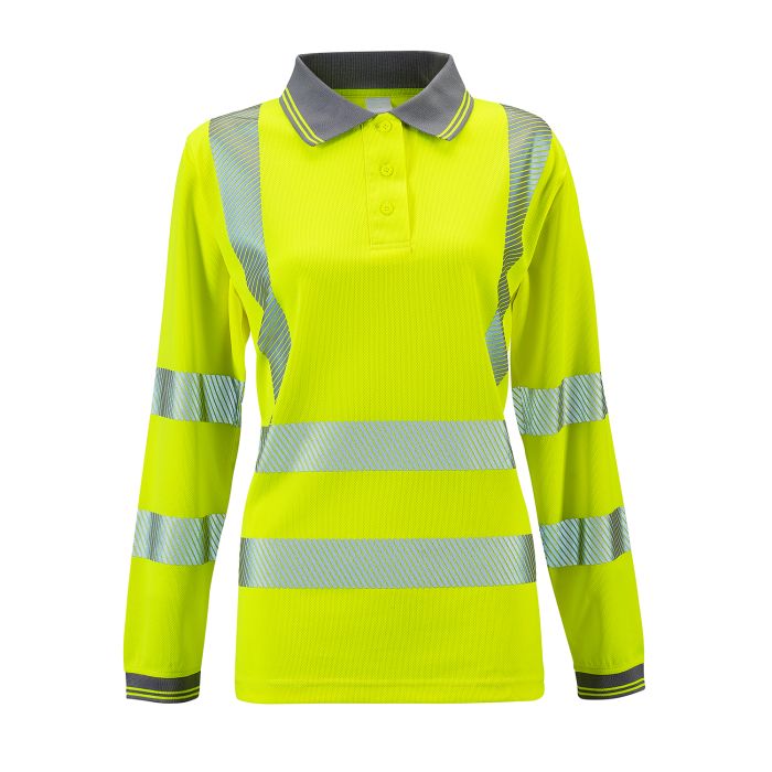 Ladies Hi Vis Yellow Jaya Bird Eye Polo HV306 *Bundle Deal Garment See Bundle Page For Savings