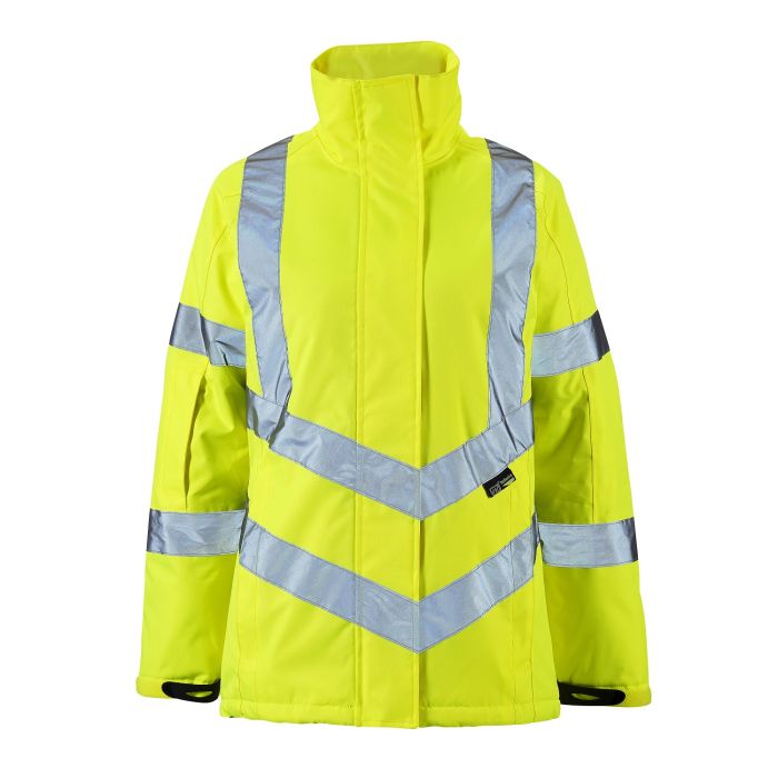 Ladies Hi Vis Yellow Kamela Padded Jacket HV300