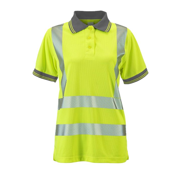 Ladies Hi Vis Yellow Savannah Bird Eye Polo HV308