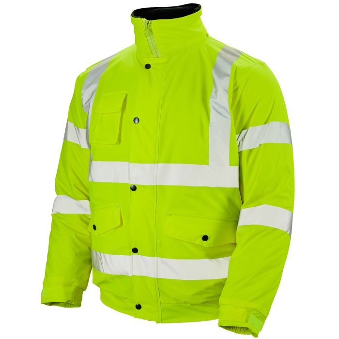 Stormflex Hi Vis Yellow PU Bomber Jacket H14