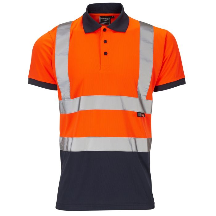 Supertouch Hi-Vis 2 Tone Orange Polo Shirt H133