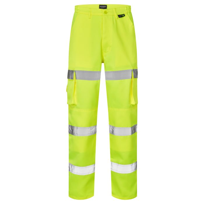 Supertouch Hi Vis Yellow 3 Band Combat Trousers H58