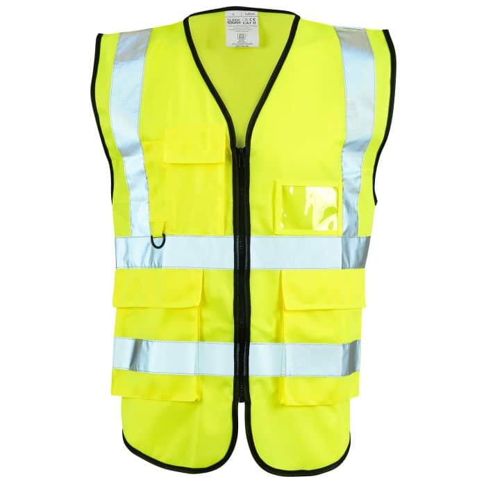 Supertouch Hi Vis Yellow Executive Vest H114 *Bundle Deal Garment See Bundle Page For Savings