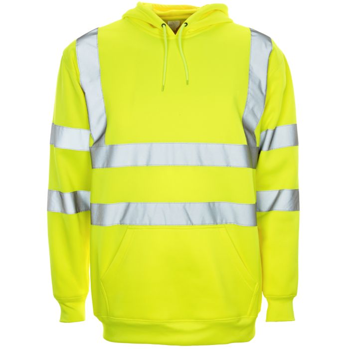 Supertouch Hi Vis Yellow Hooded Sweatshirt H68 *Bundle Deal Garment See Bundle Page For Savings