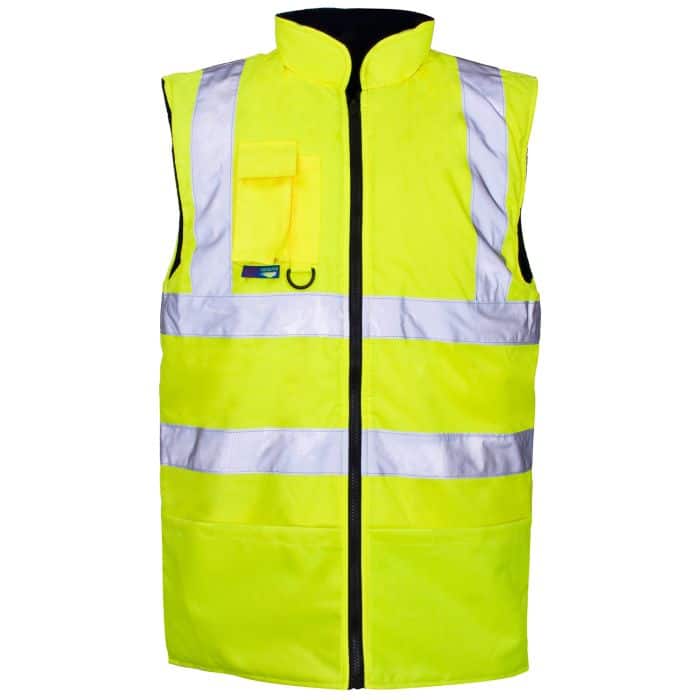 Supertouch Hi Vis Yellow Reversible Bodywarmer H39 *Bundle Deal Garment See Bundle Page For Savings
