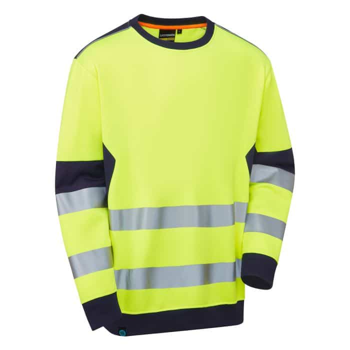System Hi-Vis ECO Crew Neck Yellow Sweatshirt SYS19