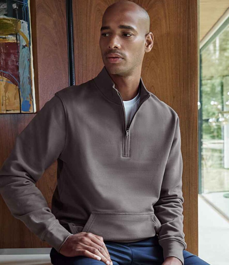 Kustom Kit Regular Fit 1/4 Zip Piqué Sweatshirt K339  Mens