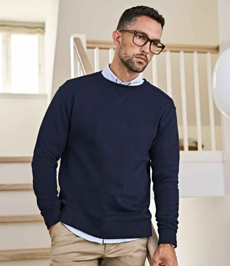 Tee Jays Ribbed Interlock Crew Neck Sweatshirt T5504 365gsm Mens