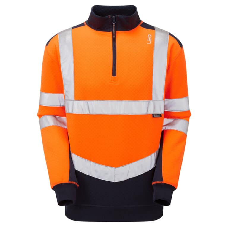 TAPELEY Leo EcoViz Dual Colour 1/4 Zip Sweatshirt SS08-O/NV-LEO
