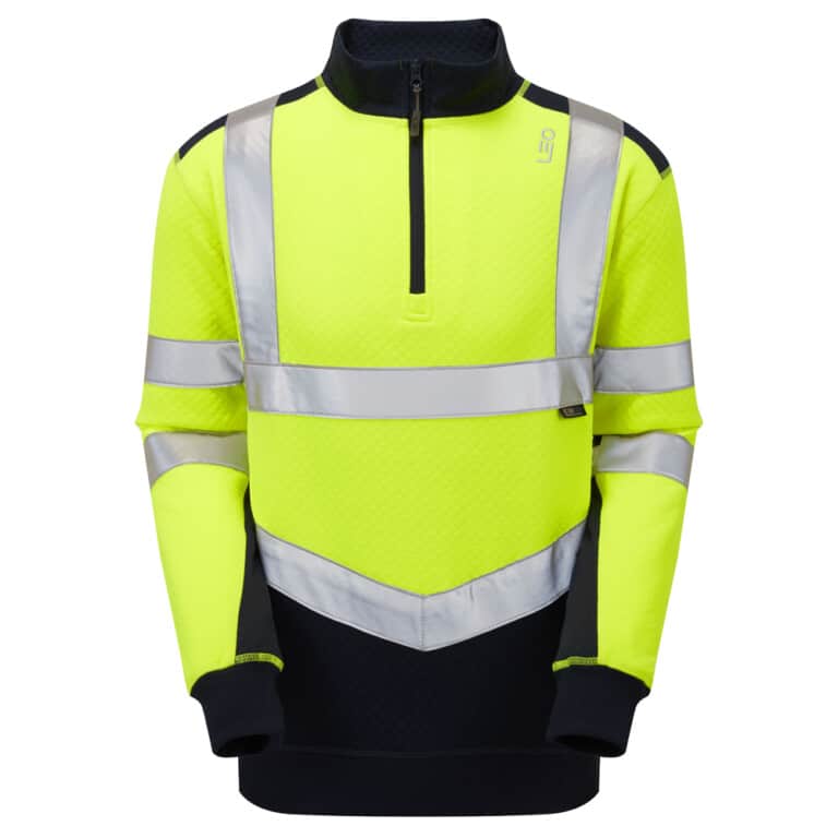 TAPELEY Leo EcoViz Dual Colour 1/4 Zip Sweatshirt SS08-Y/NV-LEO