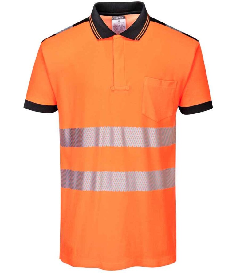 Portwest PW3 Hi-Vis Polo Shirt PW1003 Orange