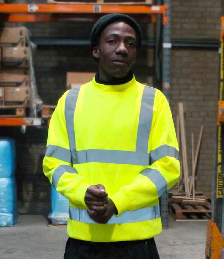 Warrior Hi-Vis Sweatshirt WR011 Yellow