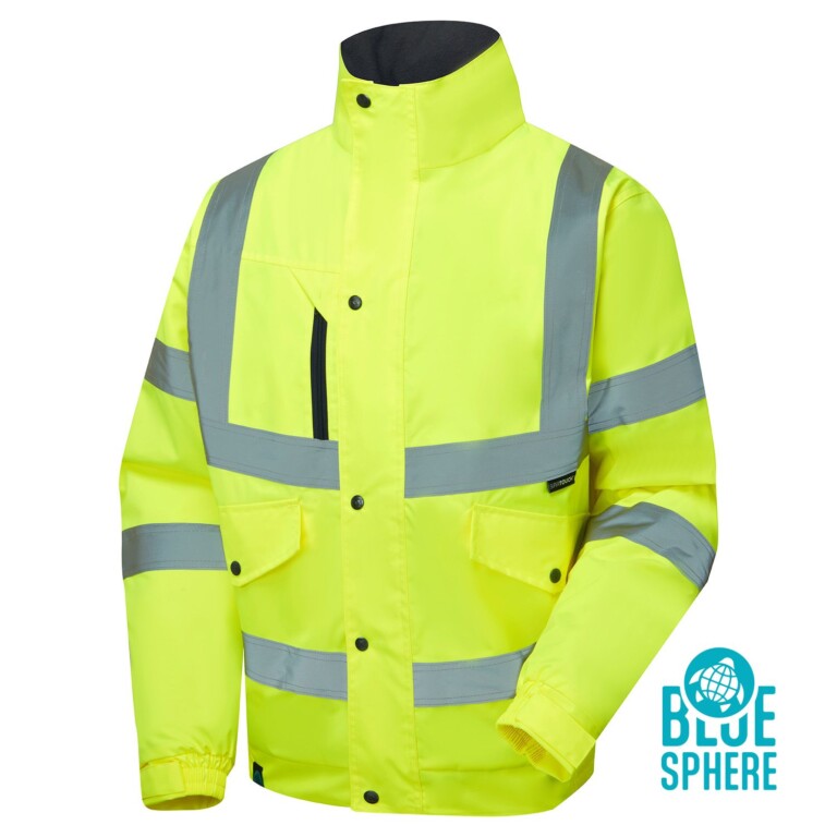 Hi Vis Eco Winter Padded Yellow Bomber Jacket EHV01