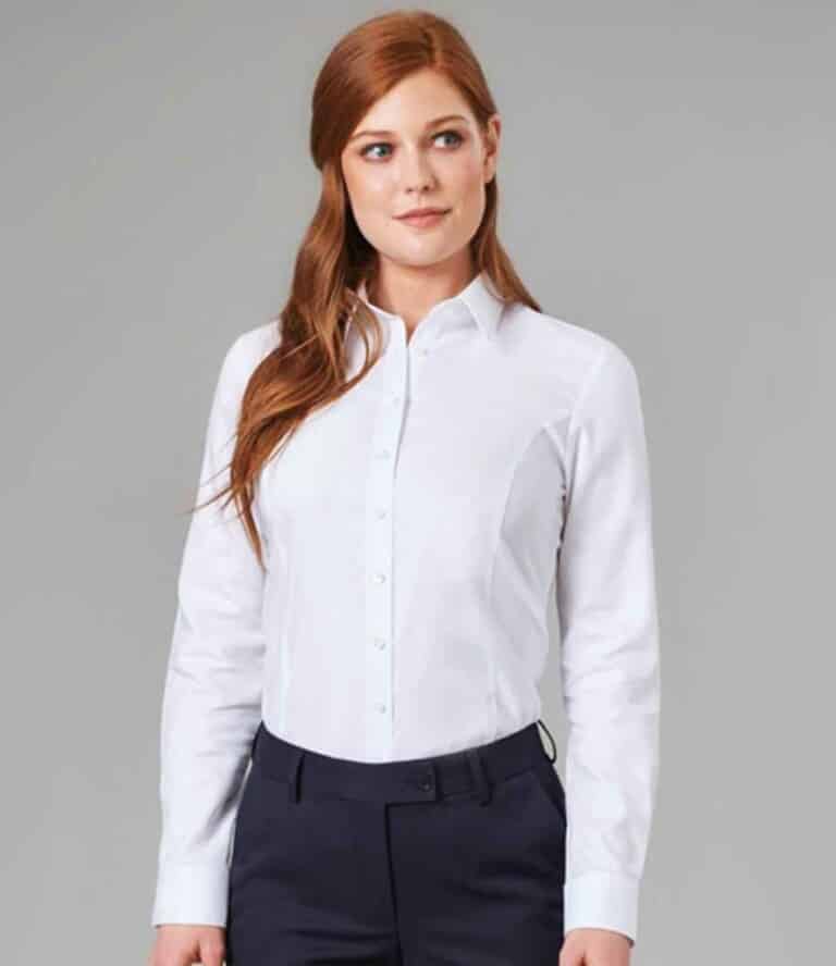 Brook Taverner Ladies Albany Long Sleeve Classic Oxford Shirt BK589