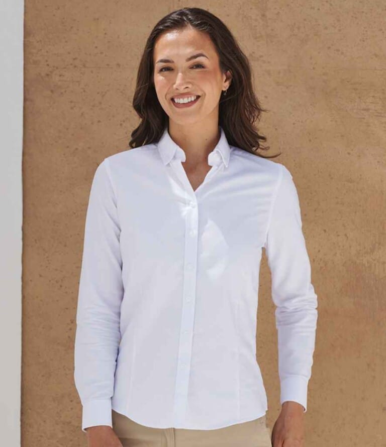Henbury Ladies Modern Long Sleeve Regular Fit Oxford Shirt H513R