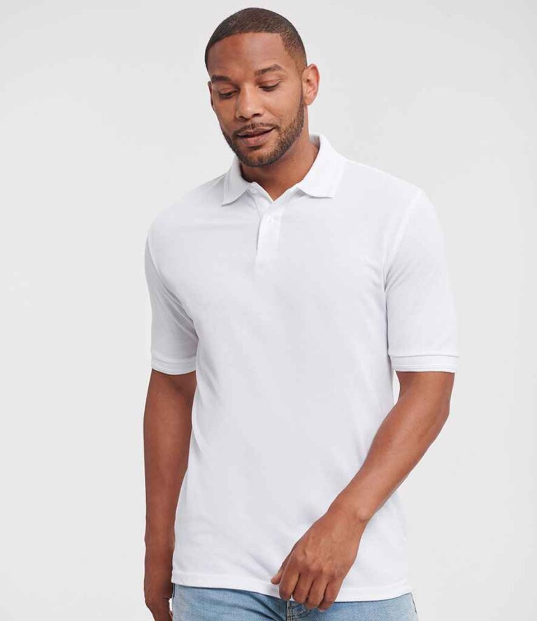 Russell Hardwearing Poly/Cotton Piqué Polo Shirt 599M 215gsm Mens
