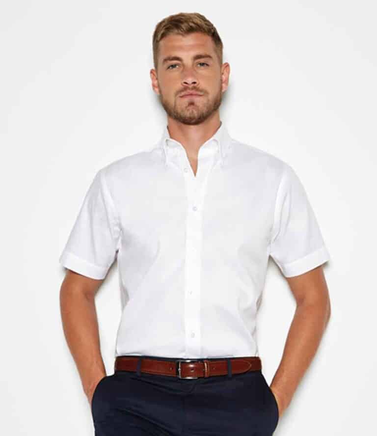 Kustom Kit Premium Short Sleeve Tailored Oxford Shirt K187 Mens