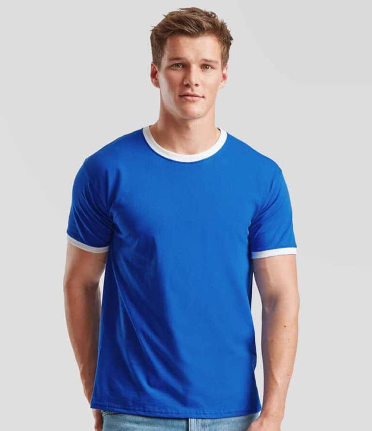 Fruit of the Loom Contrast Ringer T-Shirt SS34 165gsm Mens