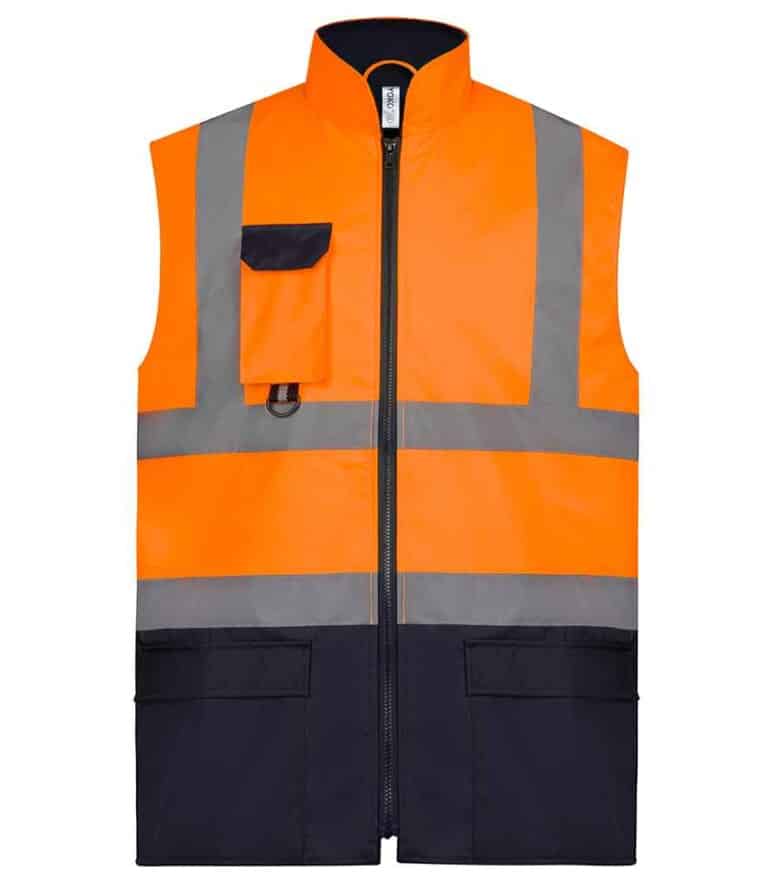 Yoko Two Tone Bodywarmer YK215 Orange/​Navy