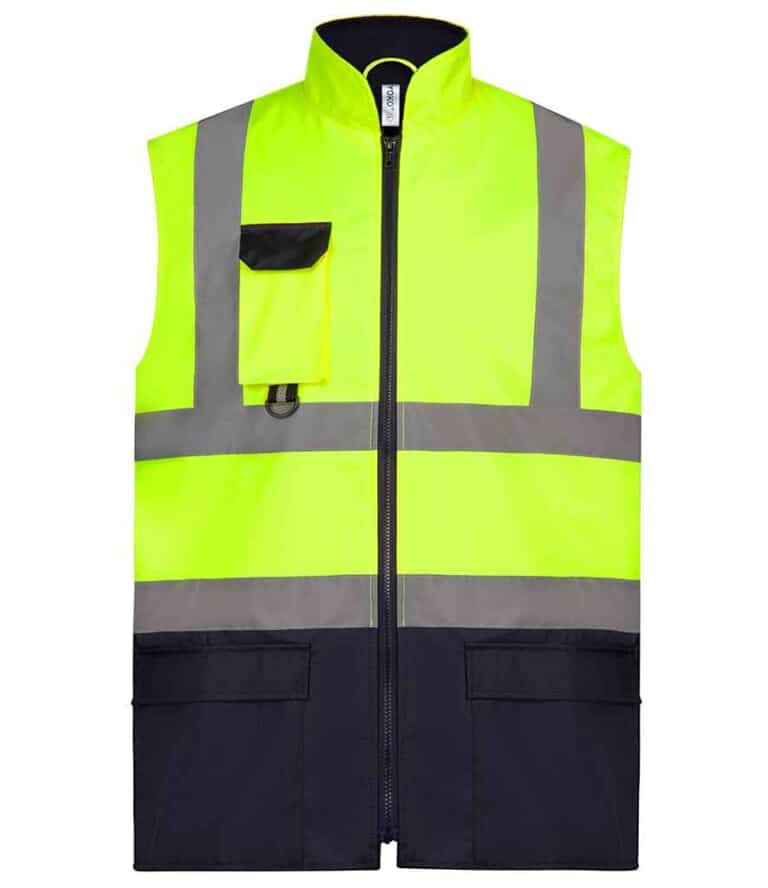 Yoko Two Tone Bodywarmer YK215 Yellow/​Navy