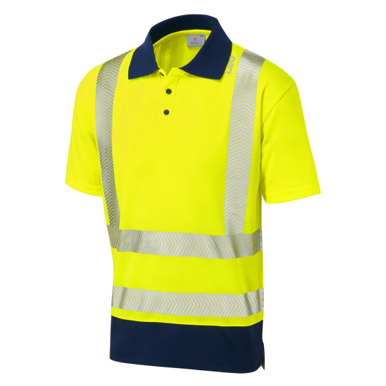 MORTEHOE Leo EcoViz Performance+ Dual Colour Polo Shirt P11-Y/NV-LEO