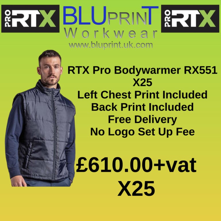 Bundle 4B X25 Pro RTX Pro Bodywarmer RX551 Mens Black Or Navy