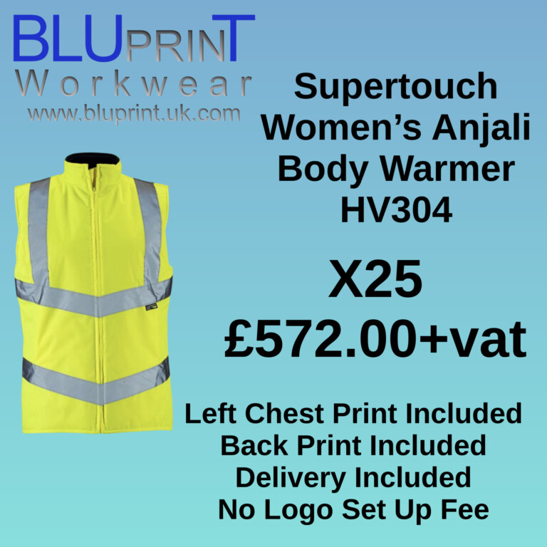 Bundle F8 X25 Ladies Supertouch Women's Anjali Body Warmer Yellow HV304