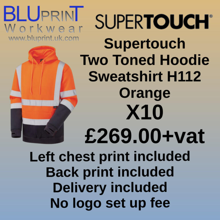 Bundle H9 X10 Supertouch 2 Toned Hoodie Sweatshirt Orange H112