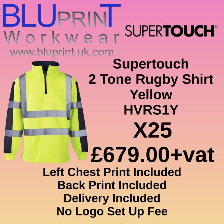 Bundle G16 X25 Supertouch 2 Toned Rugby Shirt Yellow HVRS1Y