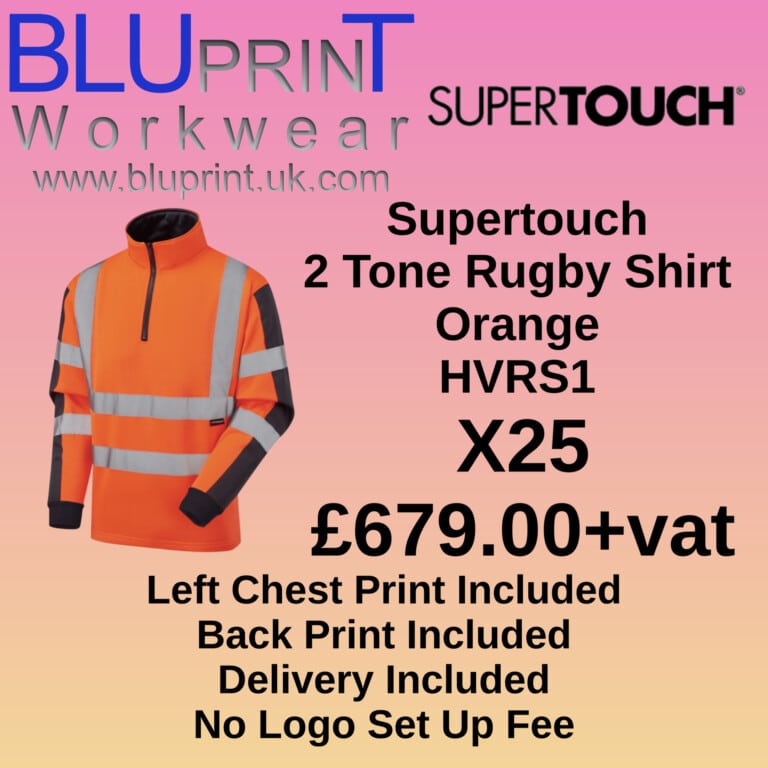 Bundle G14 X25 Supertouch 2 Toned Rugby Shirt Orange HVRS1