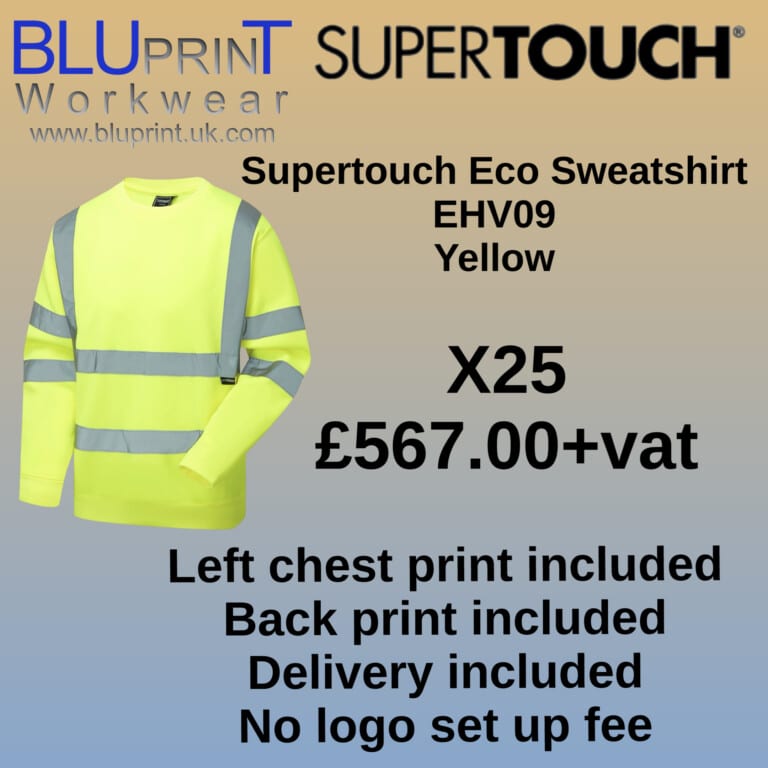 Bundle G12 X25 Supertouch Sweatshirt Yellow EHV09
