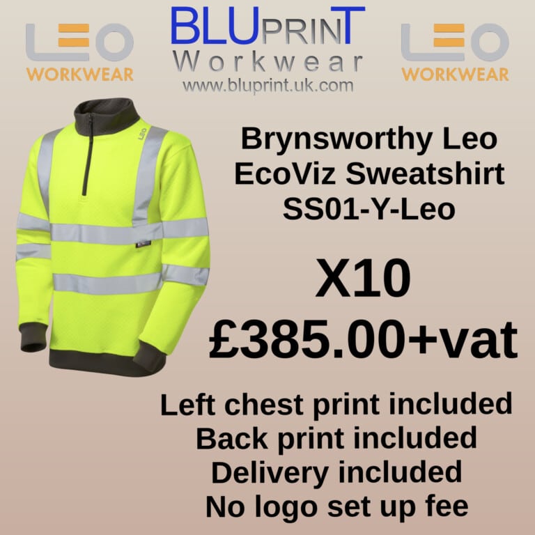 Bundle G5 X10 Brynsworthy Leo EcoViz Sweatshirt Yellow SS01-Y-Leo