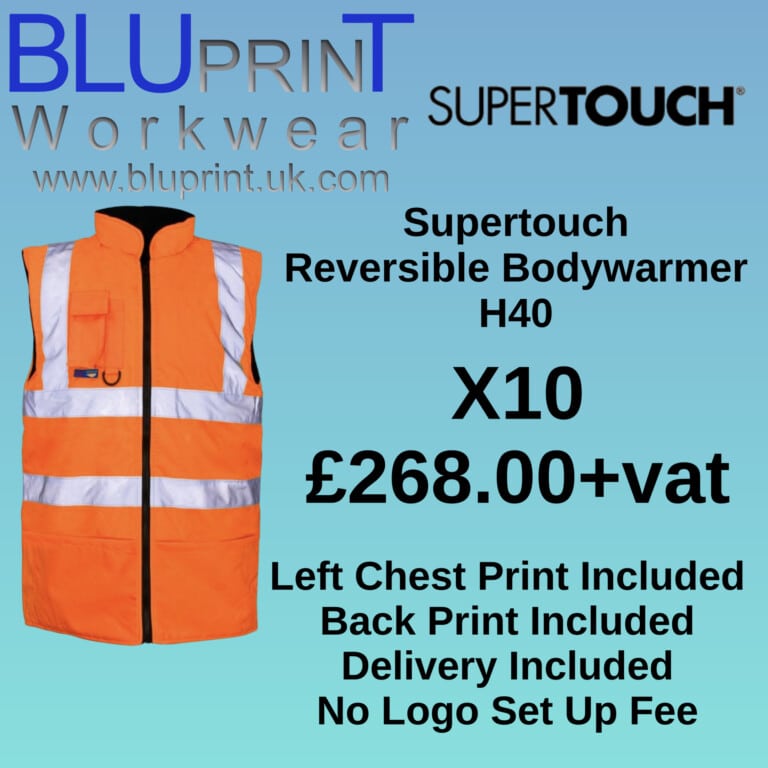 Bundle F13 X10 Supertouch Reversible Bodywarmers Orange H40