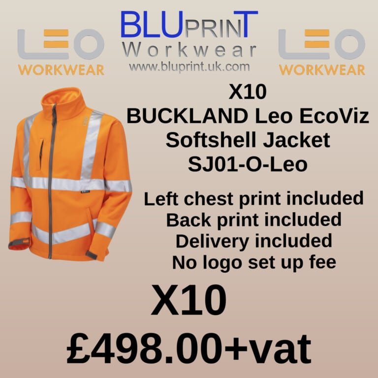 Bundle D2 X10 BUCKLAND Leo EcoViz Softshell Jacket SJ01-O-LEO