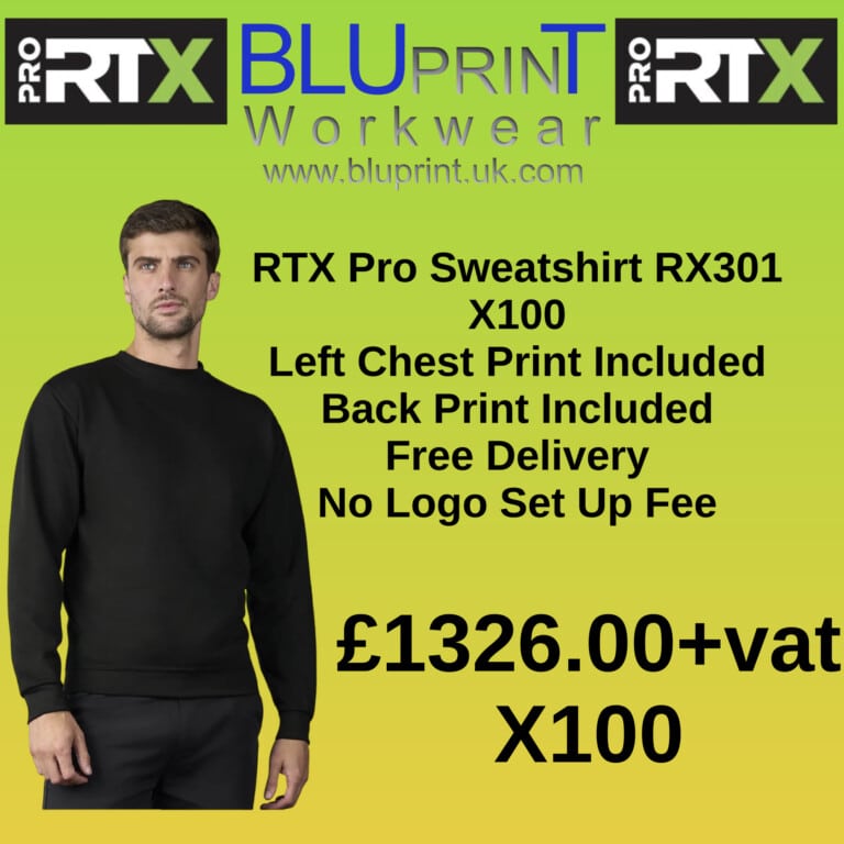 Bundle 1DD X100 Pro RTX Pro Sweatshirt RX301 300gsm Mens All Colours