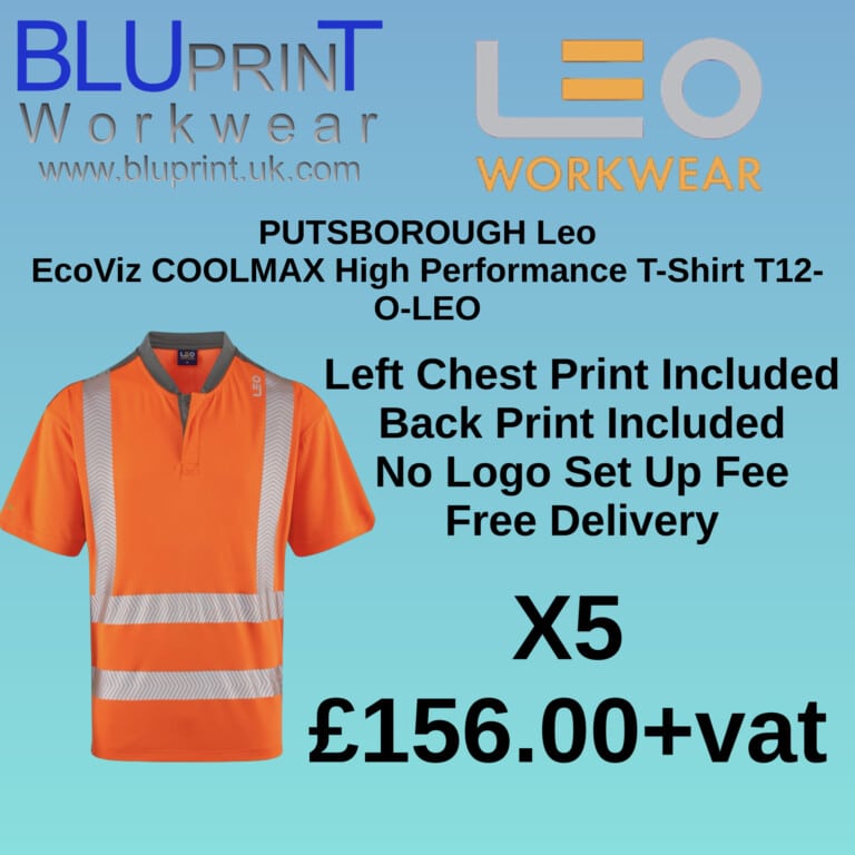 Bundle K35 X5 PUTSBOROUGH Leo EcoViz COOLMAX High Performance T-Shirt T12-O-LEO