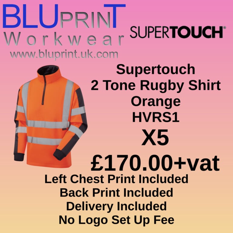 Bundle G13 X5 Supertouch 2 Toned Rugby Shirt Orange HVRS1
