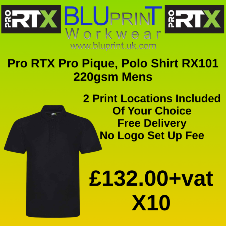 Bundle 5A X10 Pro RTX Pro Pique‚ Polo Shirt RX101 220gsm Mens