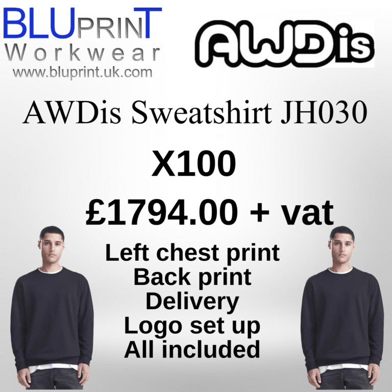 Bundle 11D AWDis Sweatshirt JH030 280gsm All Colours