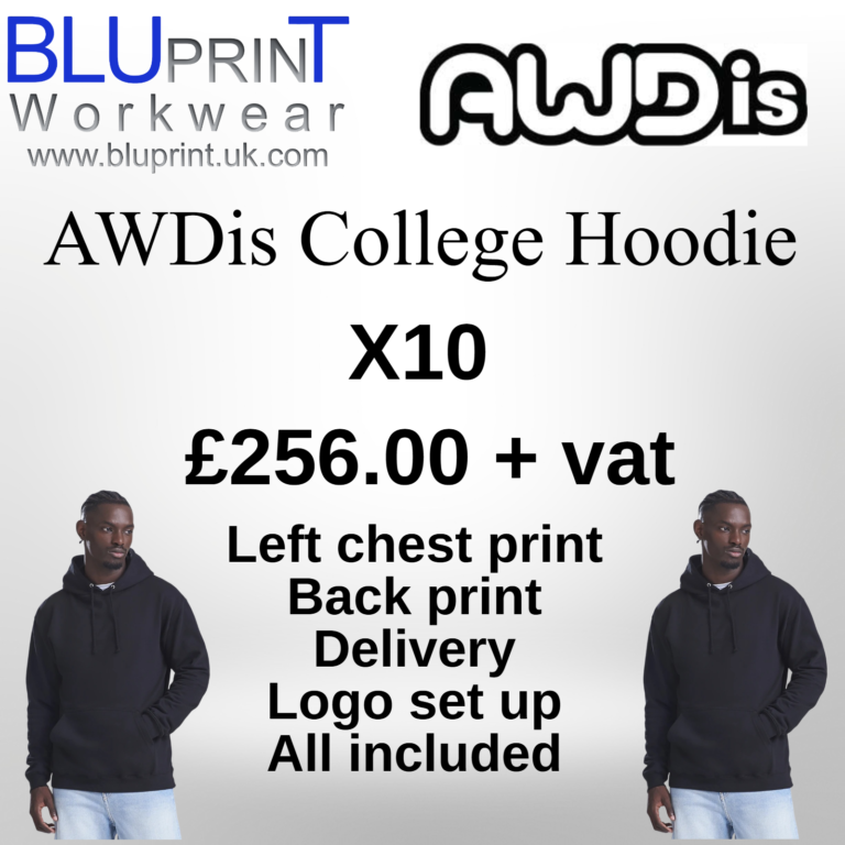 Bundle 10A AWDis College Hoodie JH001 280gsm Unisex