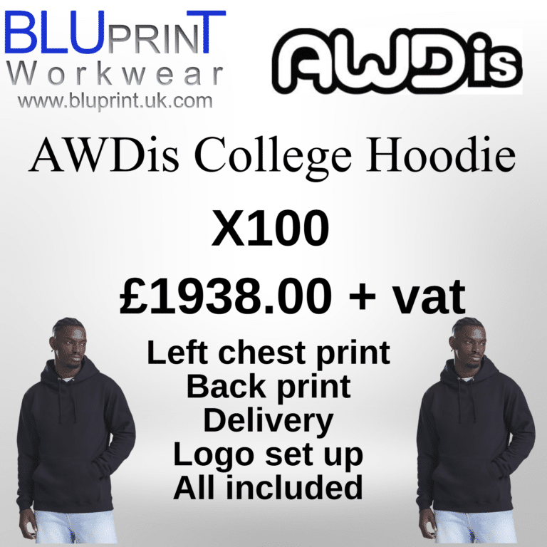 Bundle 10D AWDis College Hoodie JH001 280gsm Unisex