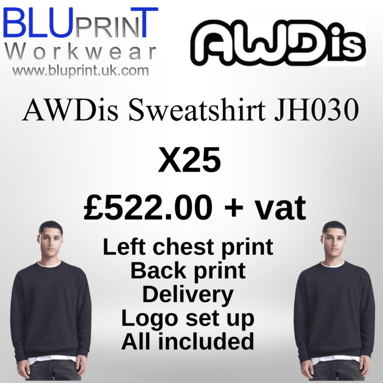 Bundle 11B AWDis Sweatshirt JH030 280gsm All Colours