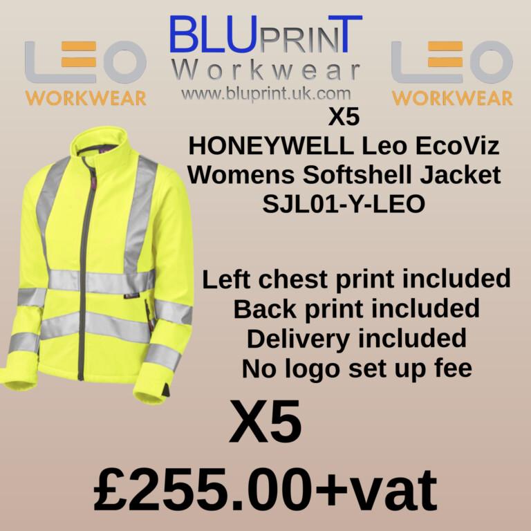 Bundle D21 X5 HONEYWELL Leo EcoViz Womens Softshell Jacket SJL01-Y-LEO