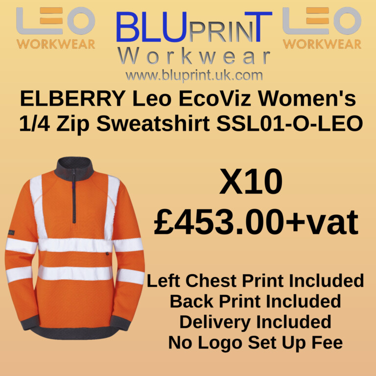 Bundle G21 X10 ELBERRY Leo EcoViz Women's 1/4 Zip Sweatshirt SSL01-O-LEO