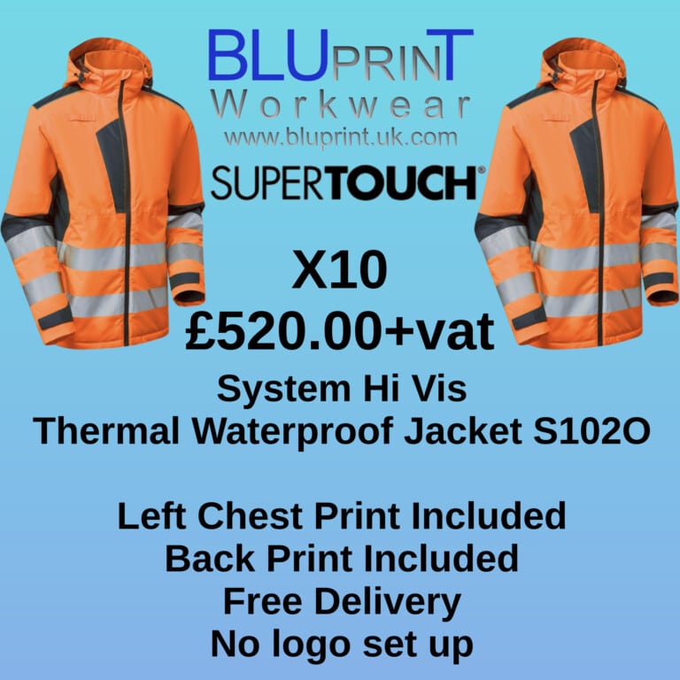 Bundle E6 Supertouch X10 Thermal Waterproof Jackets Orange S1020