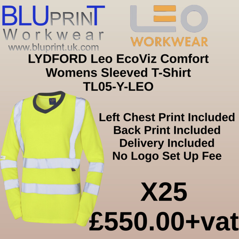 Bundle J24 X25 LYDFORD Leo EcoViz Comfort Womens Sleeved T-Shirt TL05-Y-LEO