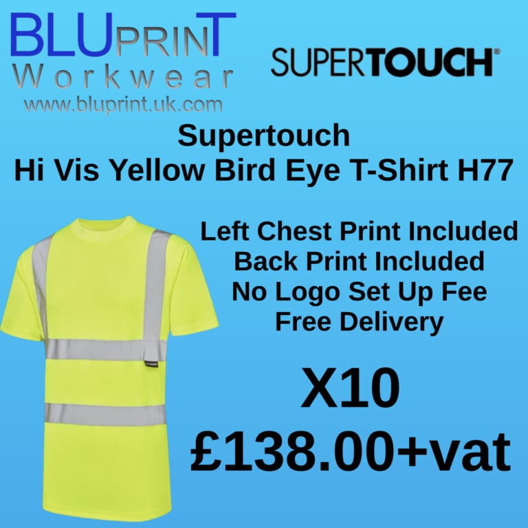 Bundle K1 X10 Supertouch Hi Vis Yellow Bird Eye T-Shirt H77