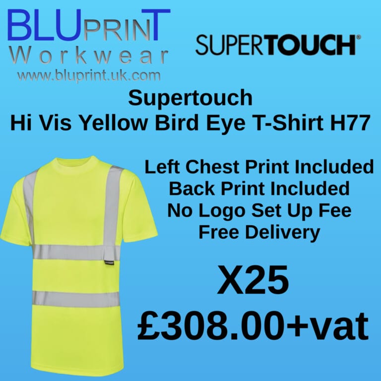 Bundle K2 X25 Supertouch Hi Vis Yellow Bird Eye T-Shirt H77