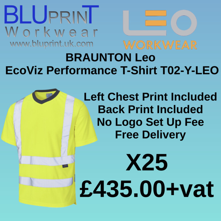 Bundle K22 X25 BRAUNTON Leo EcoViz Performance T-Shirt T02-Y-LEO